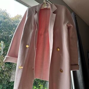 BABATON Light Pink Cardigan Knit Double-breasted Blazer